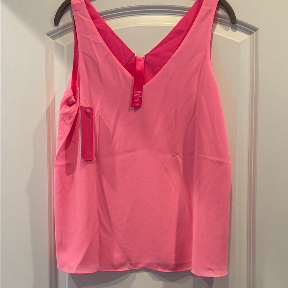 Lily Pulitzer Women’s Reversible Florin  Pink Sleeveless Top Machine washable S